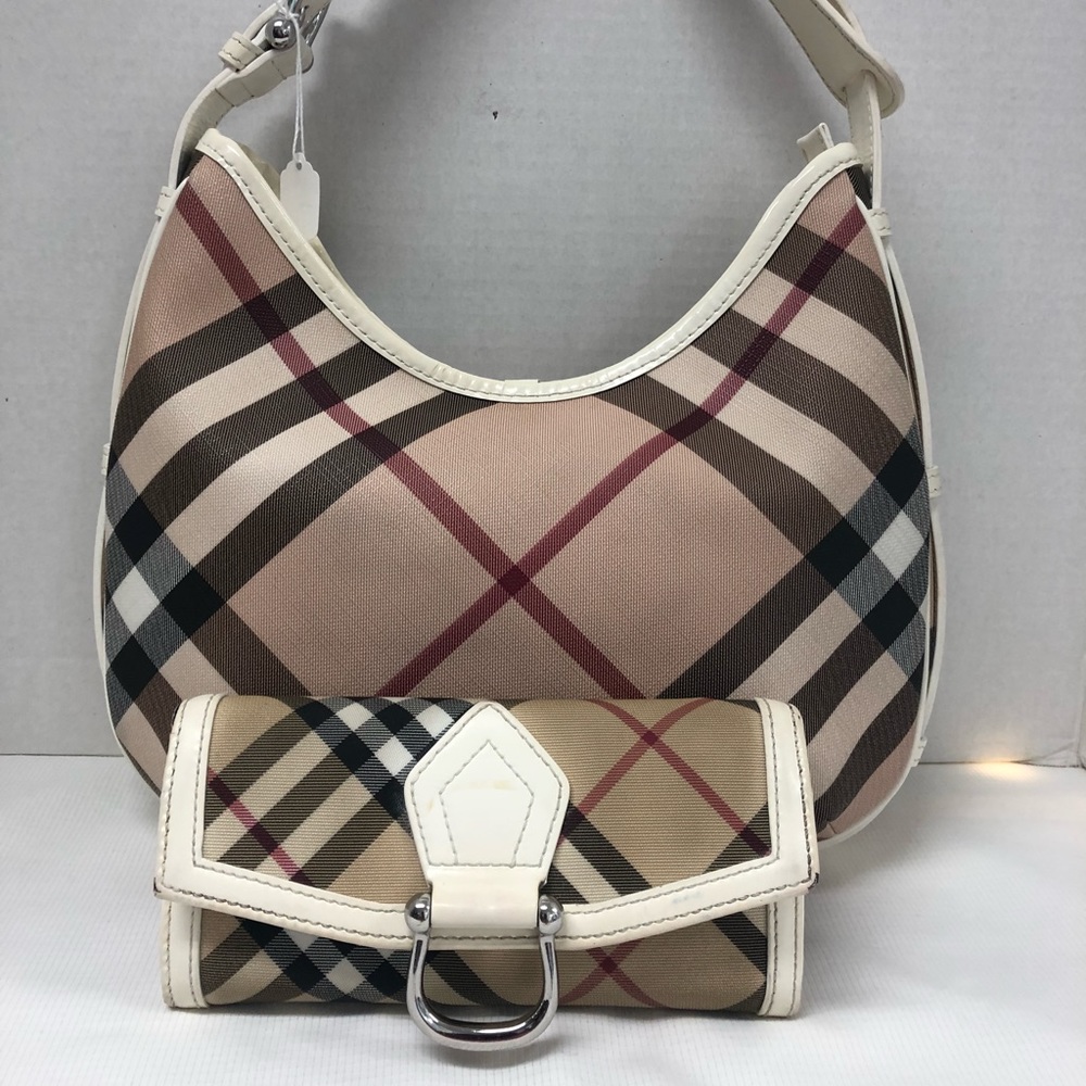 Authentic Burberry nova check hobo shoulder bag